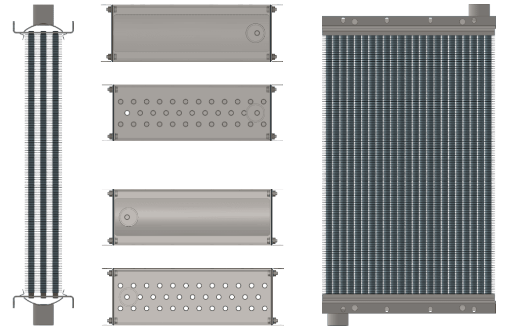Калорифер паровой КПСк 3-8 Калорифер КПСк 3-8 чертеж