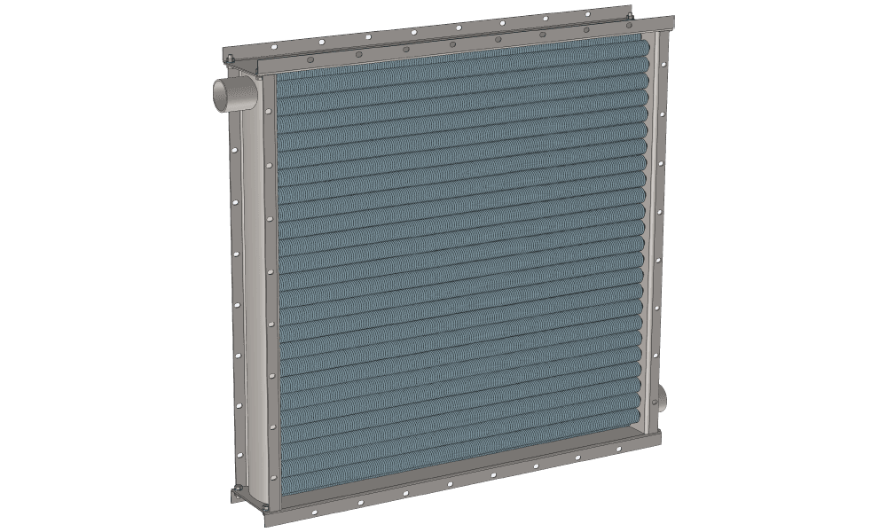Чертеж парового теплообменника. Площадь поверхности теплообмена 55.8 м2