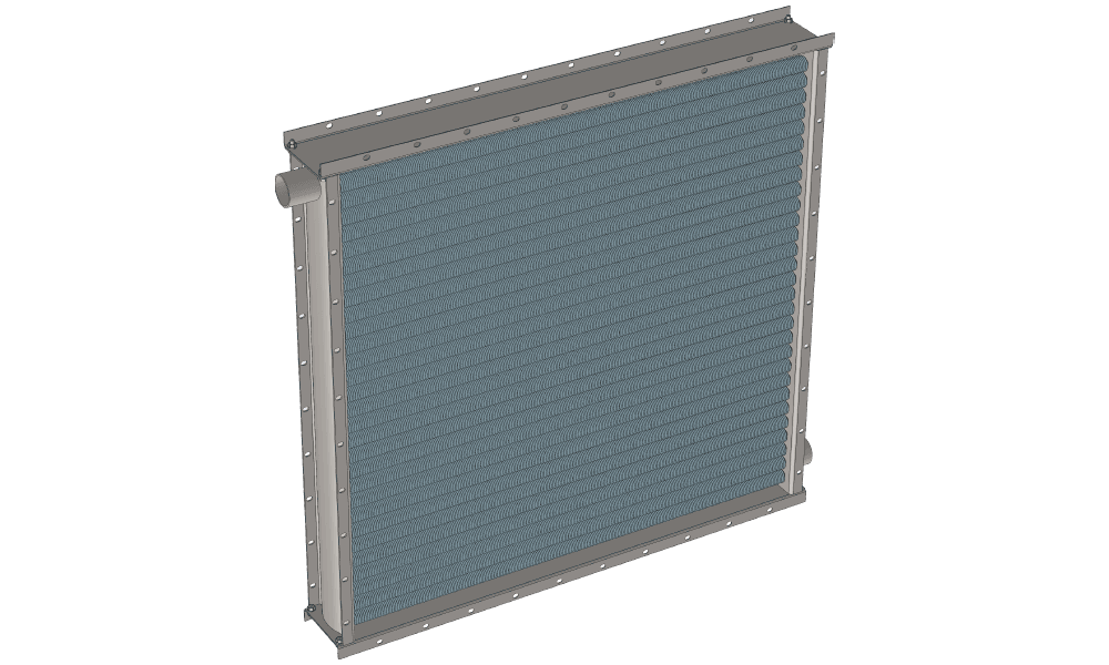 Чертеж парового теплообменника. Площадь поверхности теплообмена 80.4 м2