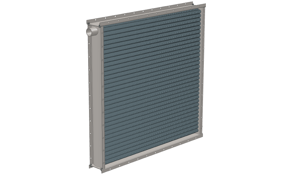 Чертеж парового теплообменника. Площадь поверхности теплообмена 97.4 м2