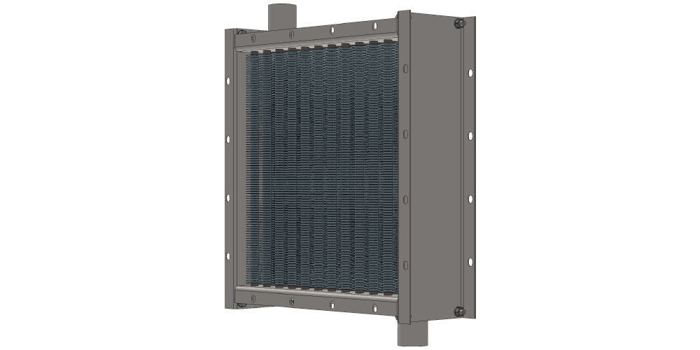 Чертеж парового теплообменника. Площадь поверхности теплообмена 12.7 м2