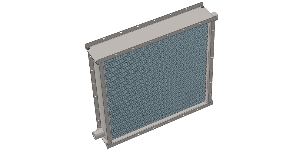 Чертеж парового теплообменника. Площадь поверхности теплообмена 32.1 м2