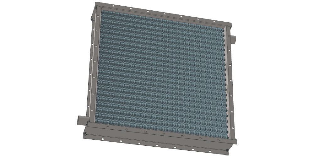 Чертеж парового теплообменника. Площадь поверхности теплообмена 43.1 м2