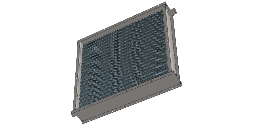 Чертеж парового воздухонагревателя. Вес 110 кг