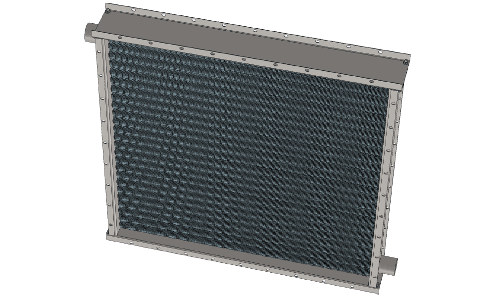 Чертеж парового воздухонагревателя. Вес 149 кг