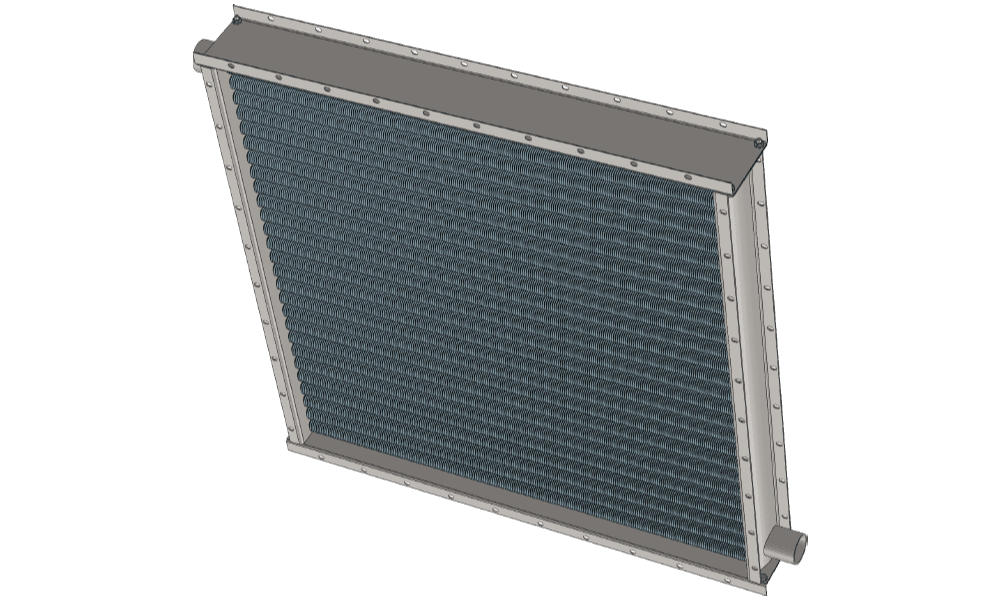 Чертеж парового воздухонагревателя. Вес 171 кг
