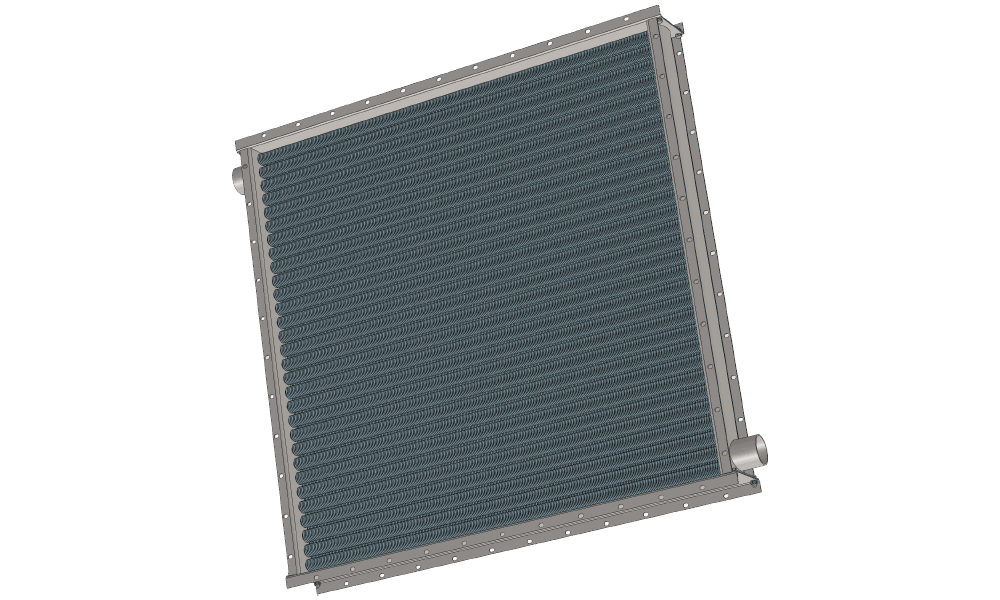 Чертеж парового воздухонагревателя. Вес 207 кг