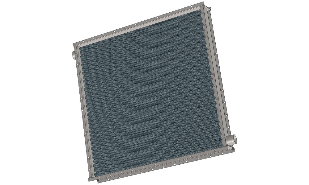 Чертеж парового воздухонагревателя. Вес 220 кг