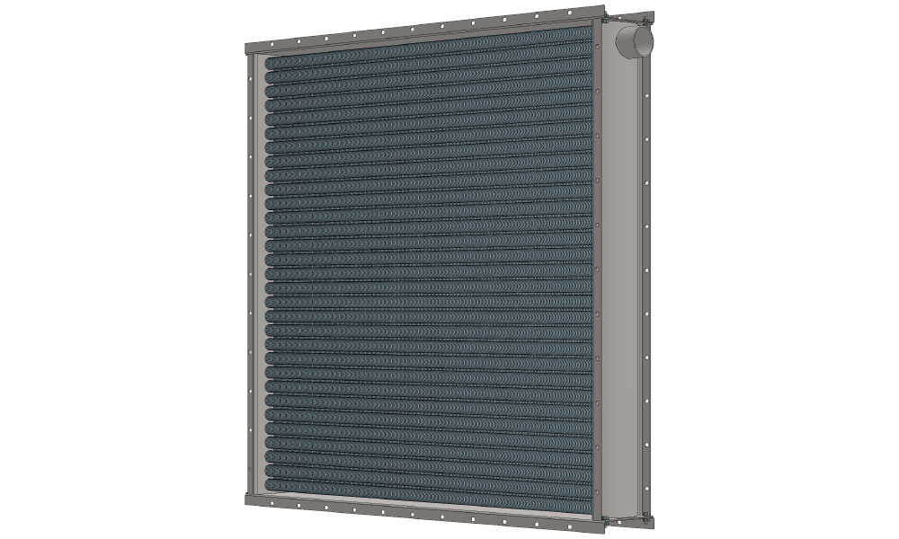 3 d модель парового воздухонагревателя. Площадь теплообмена 81.5 м2