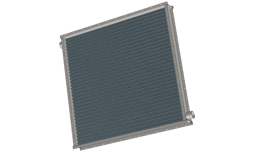 Чертеж парового воздухонагревателя. Вес 233 кг