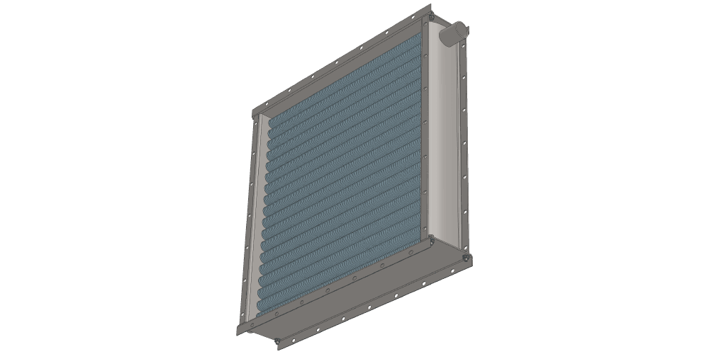 Чертеж парового воздухонагревателя. Вес 85 кг