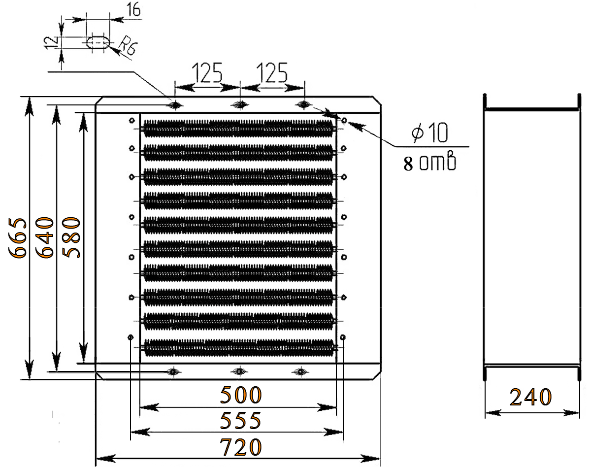 СФО-100 габаритные размеры Электрокалорифер СФО-100 габаритные размеры