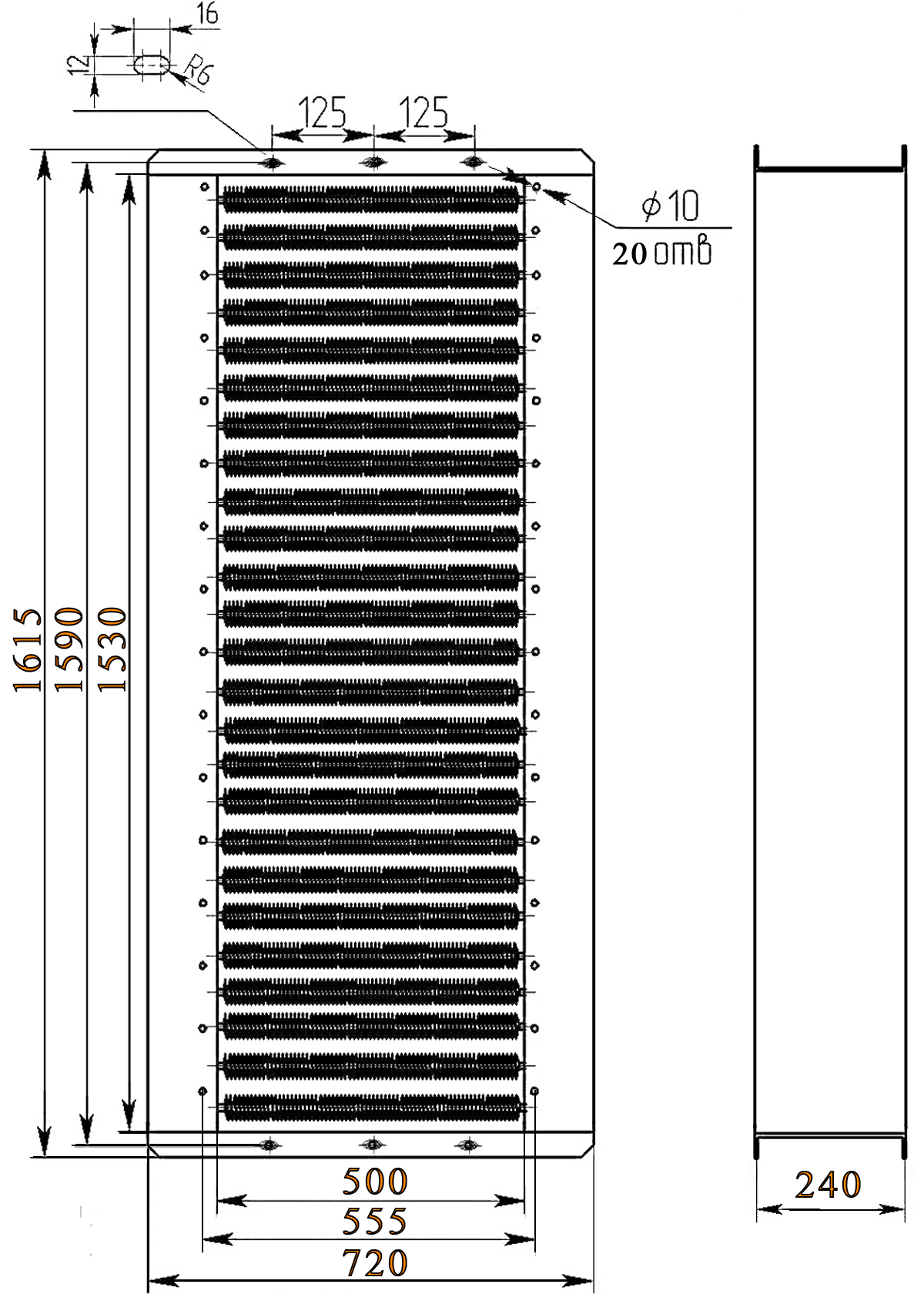СФО-250 габаритные размеры Электрокалорифер СФО-250 габаритные размеры