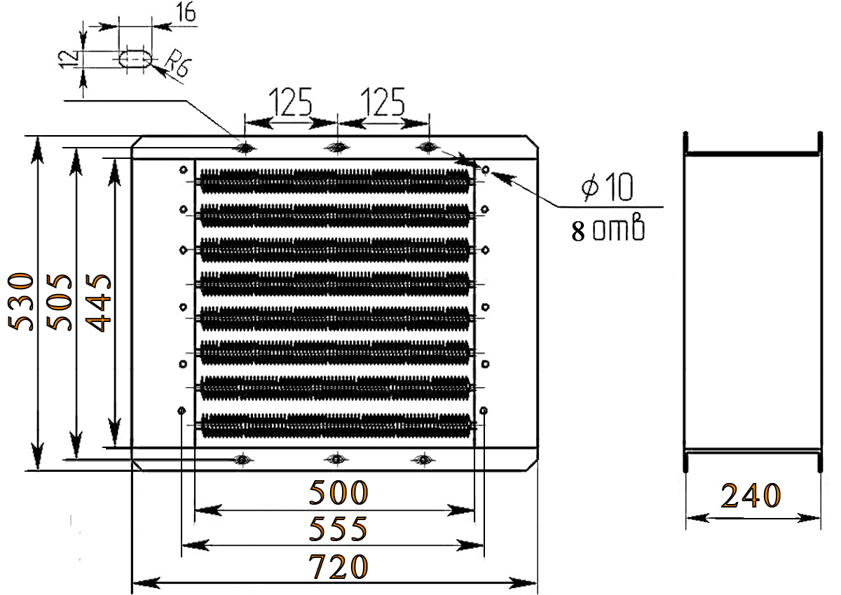 СФО-60 габаритные размеры Электрокалорифер СФО-60 габаритные размеры