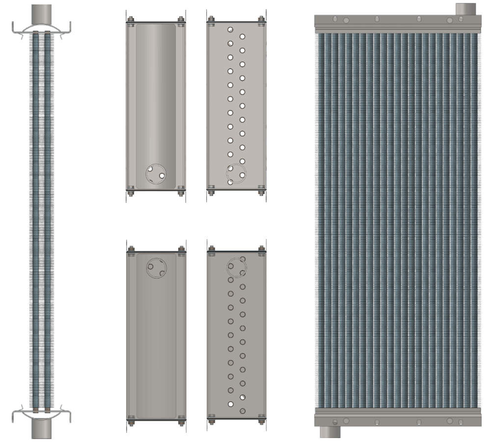 Калорифер паровой КПСк 2-10 Калорифер КПСк 2-10 чертеж