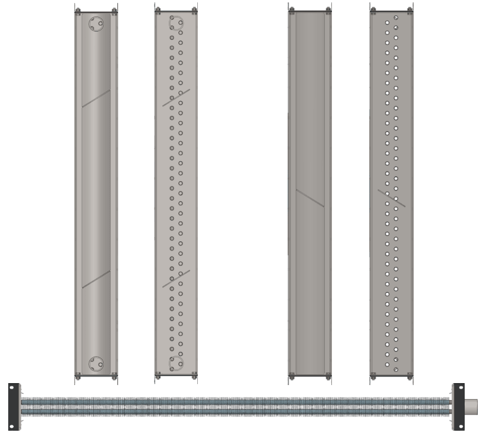 Калорифер водяной КСк 2-12 Калорифер КСк 2-12 чертеж