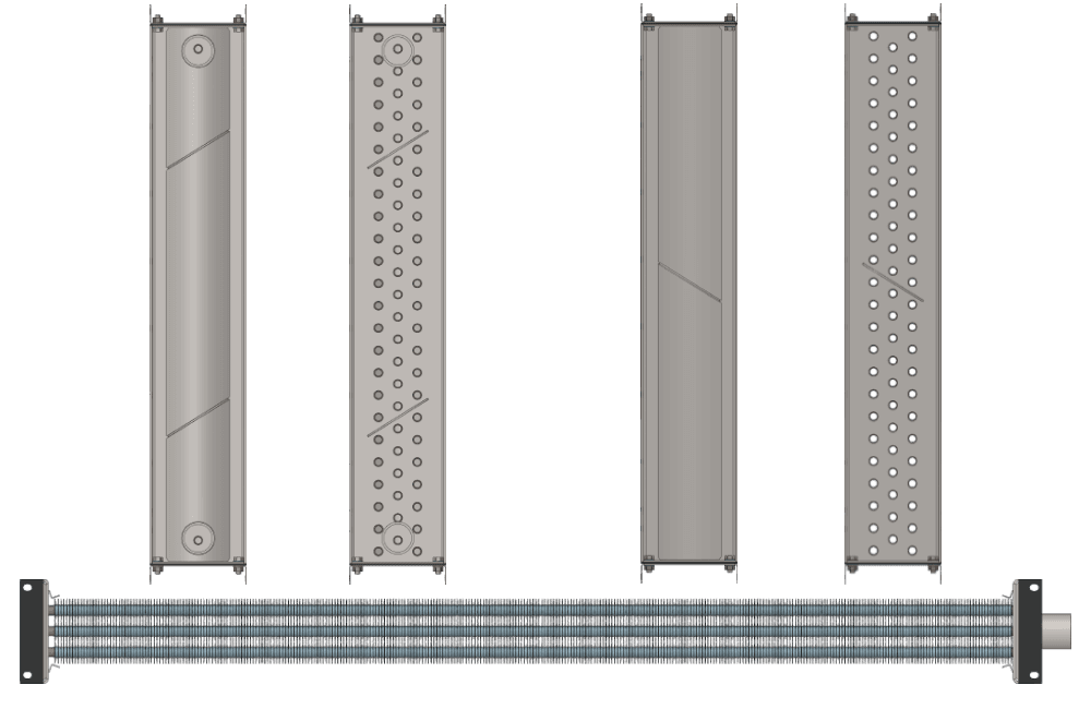 Калорифер водяной КСк 3-11 Калорифер КСк 3-11 чертеж