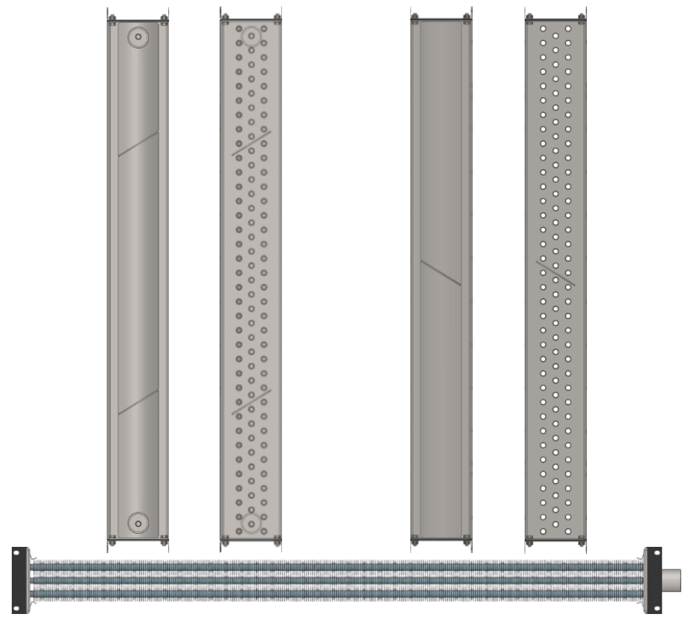 Калорифер водяной КСк 3-12 Калорифер КСк 3-12 чертеж