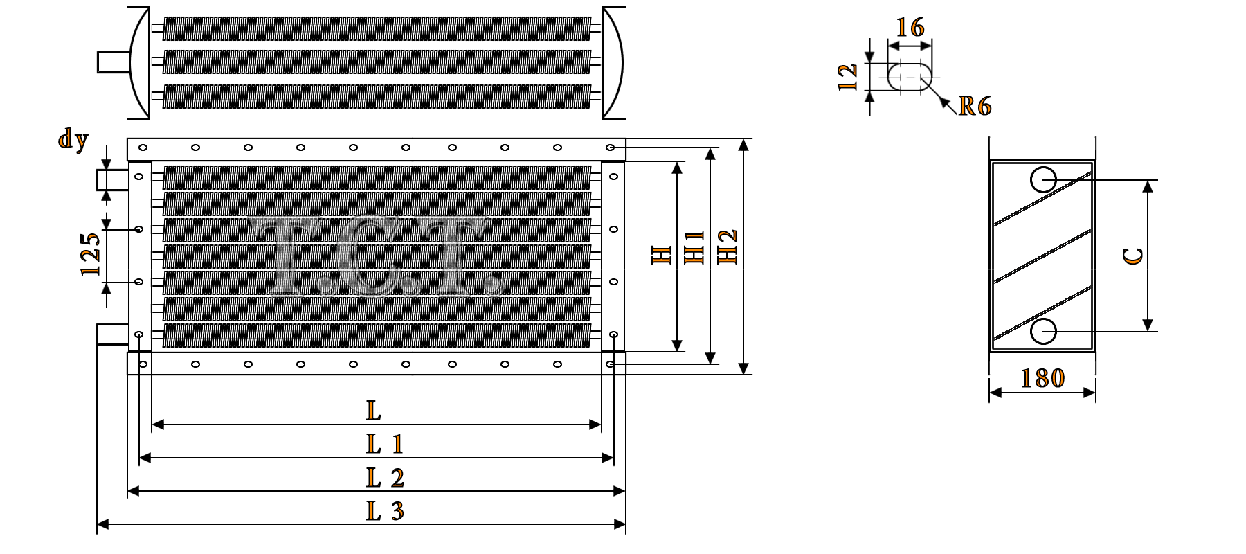 Калорифер ТВВ 309 водяной технические характеристики водяной калорифер ТВВ 309 габаритные размеры